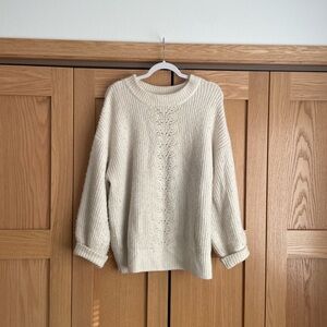 Ava & Viv Cream Cable Knit Sweater